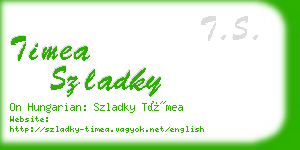 timea szladky business card